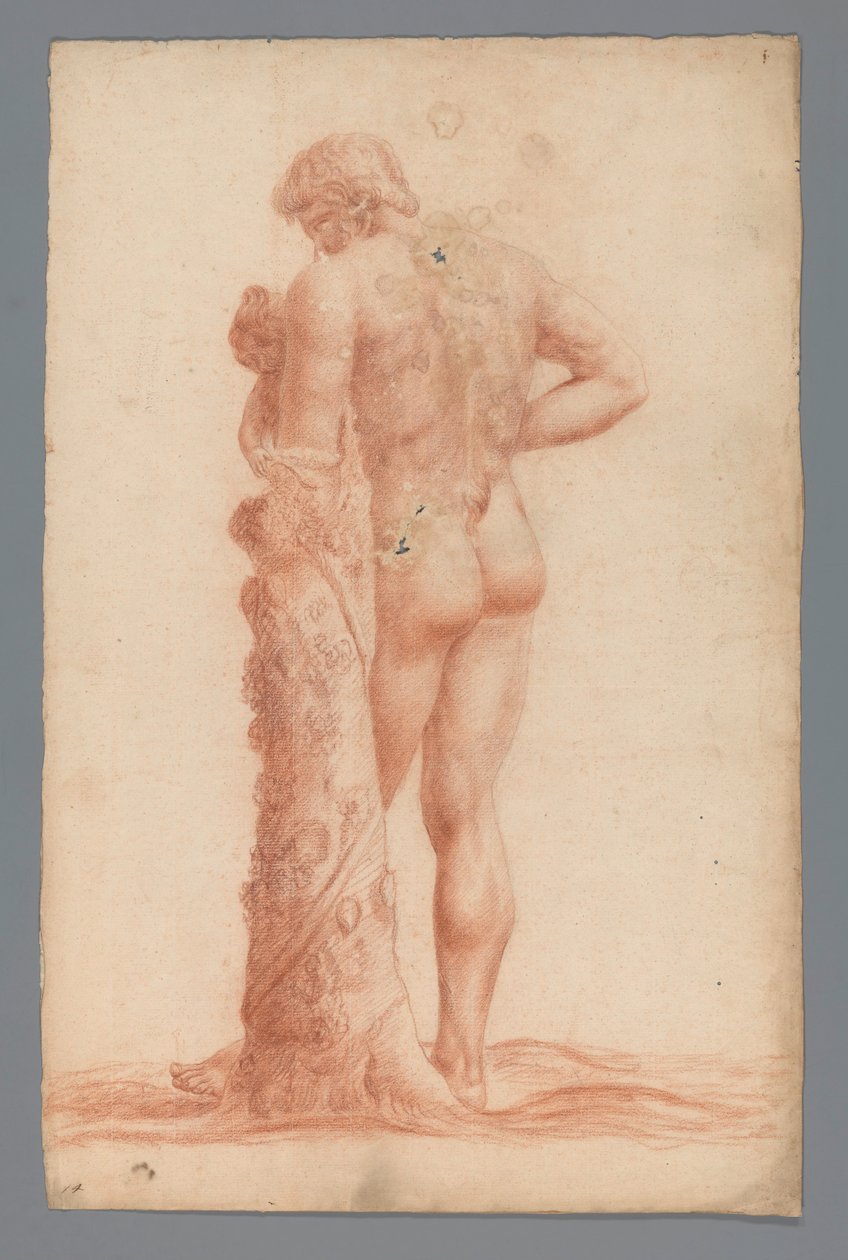 Studie naar beeld van staande man met kind door Alexander Cranendoncq