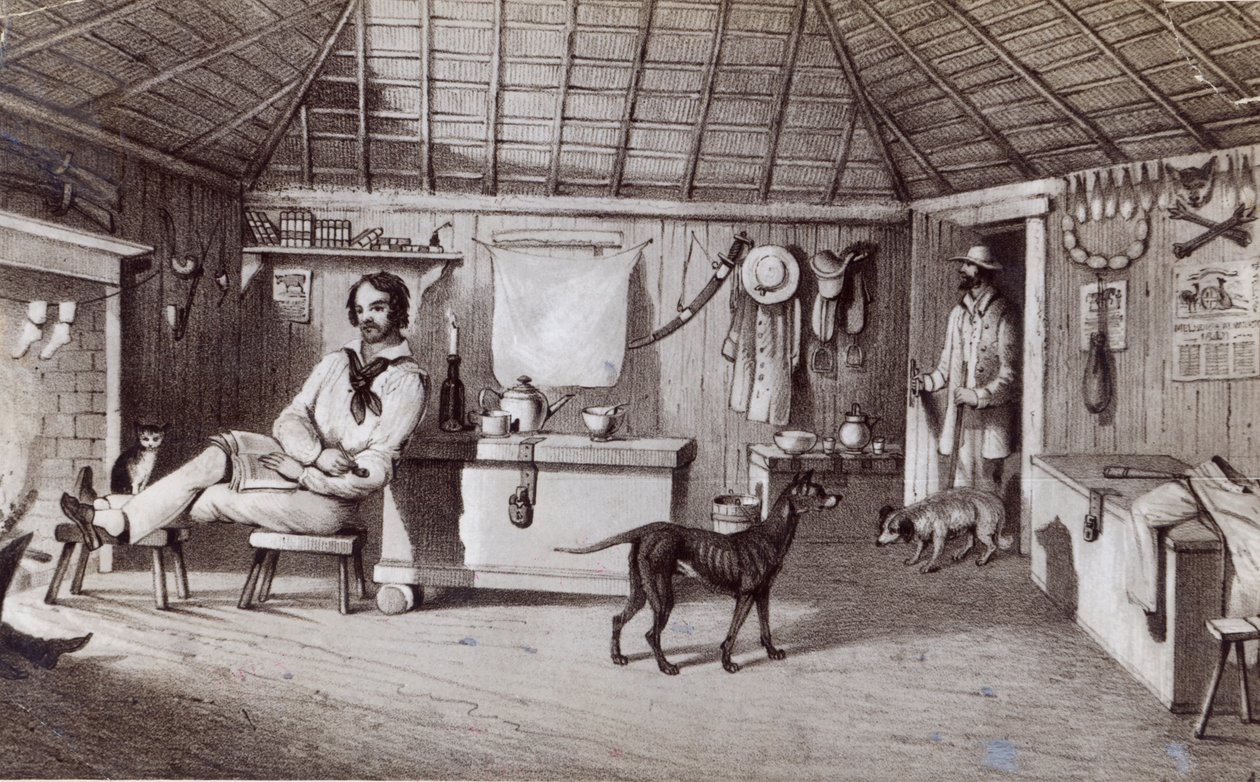 Het eerste huis van de squatter, c.1847 door Alexander Denistoun Lang