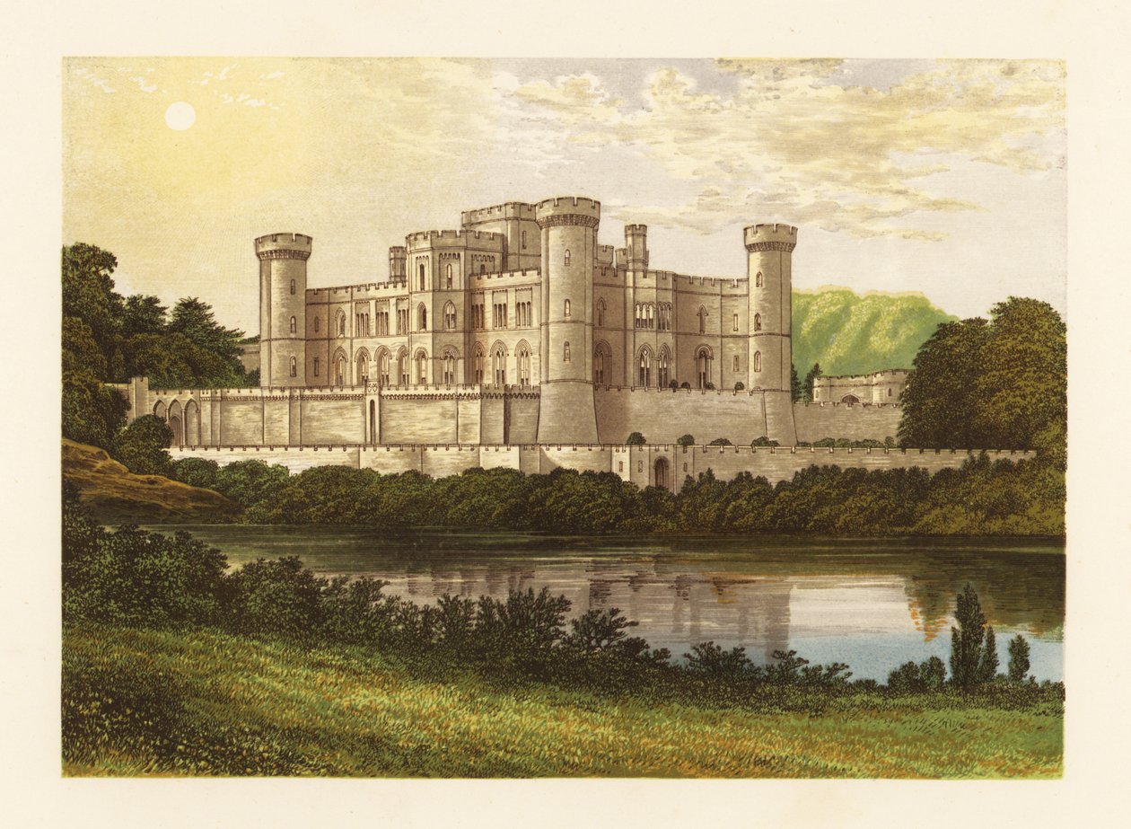 Eastnor Castle, Herefordshire, Engeland. door Alexander Francis (after) Lydon