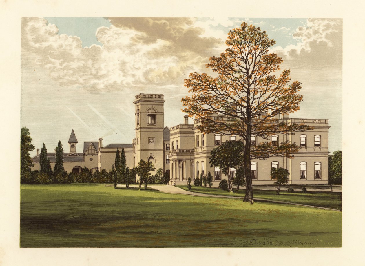 Stowlangtoft Hall, Suffolk, Engeland door Alexander Francis (after) Lydon