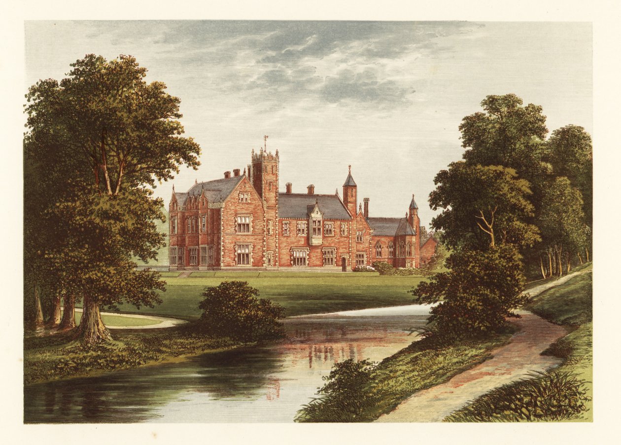 Thicket Priory, Yorkshire, Engeland.,1880 door Alexander Francis (after) Lydon