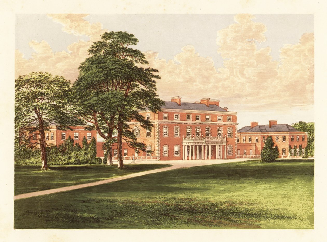 Trafalgar House, Wiltshire, Engeland, 1880 (gravure) door Alexander Francis (after) Lydon