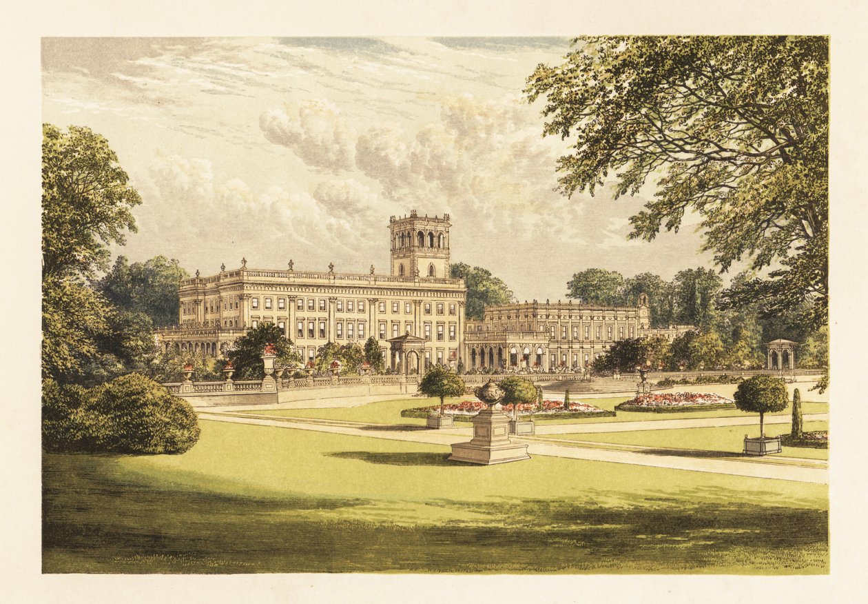 Trentham Hall, Staffordshire, Engeland, 1880 door Alexander Francis (after) Lydon