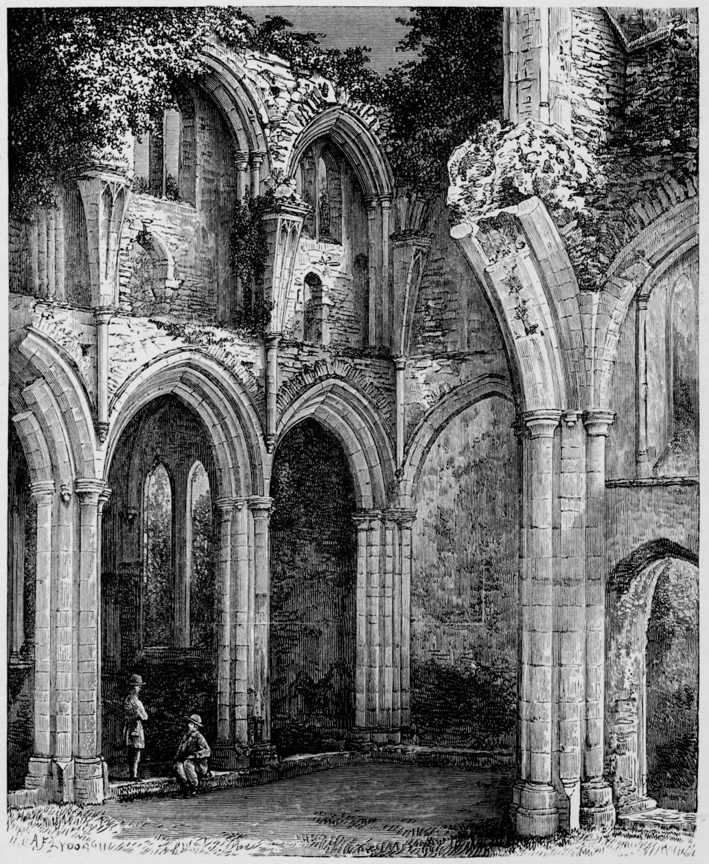 Bogen in het zuidelijke transept, Netley Abbey, ca. 1880 door Alexander Francis Lydon