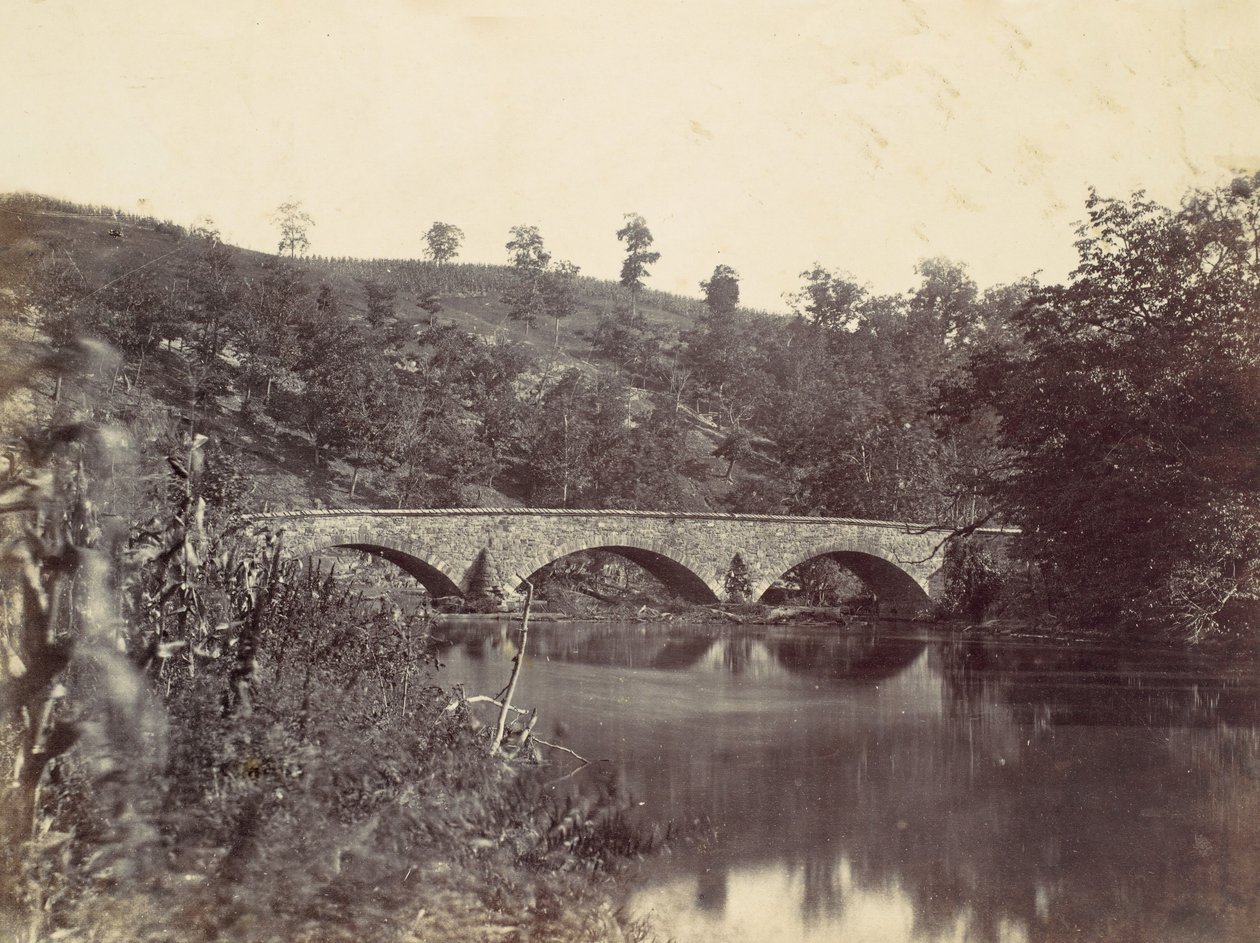Antietam-brug, op de Sharpsburg en Boonsboro Turnpike, nr. 1, september 1862, 1862 door Alexander Gardner