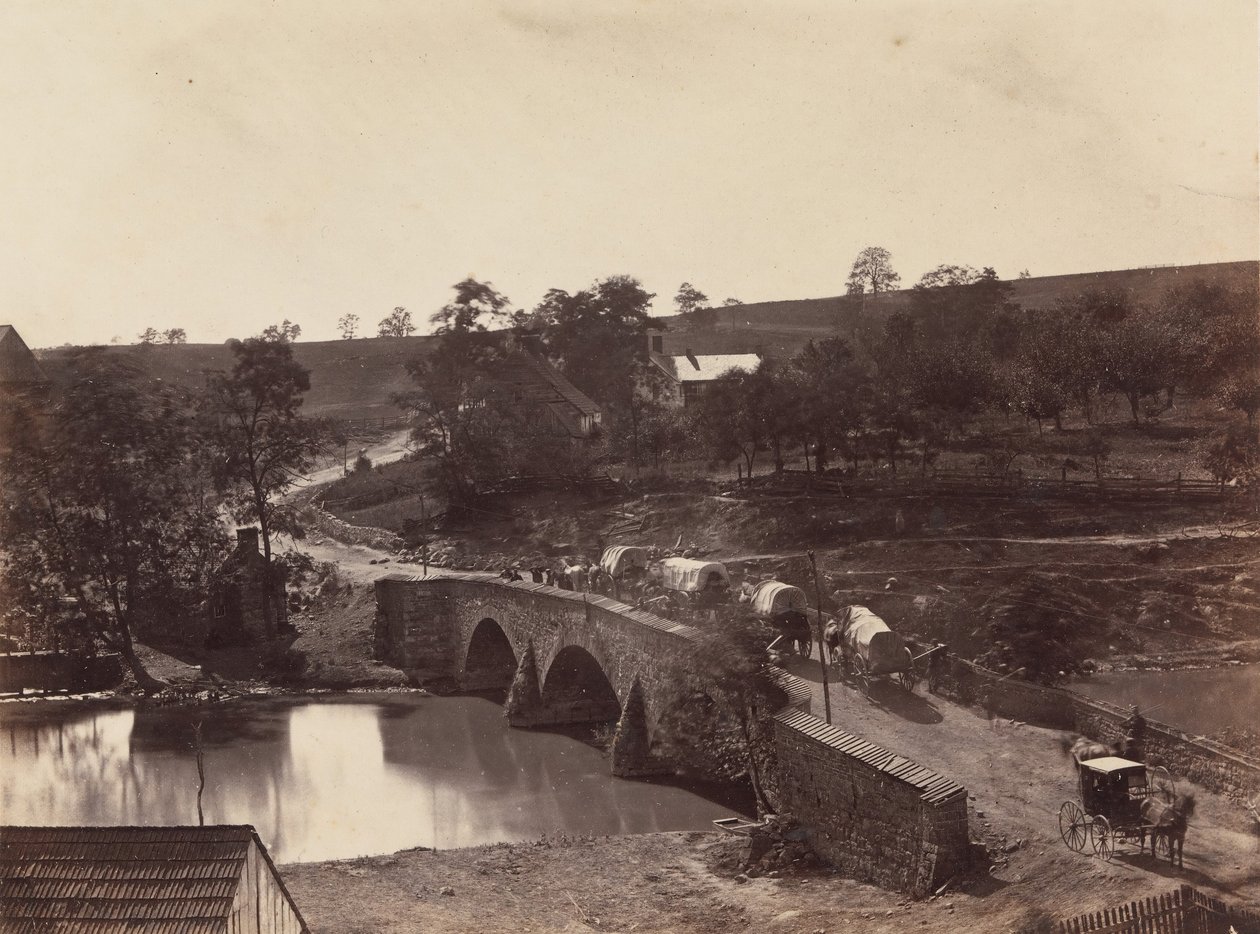 Antietam-brug, op de Sharpsburgh en Boonsboro Turnpike, nr. 3 door Alexander Gardner