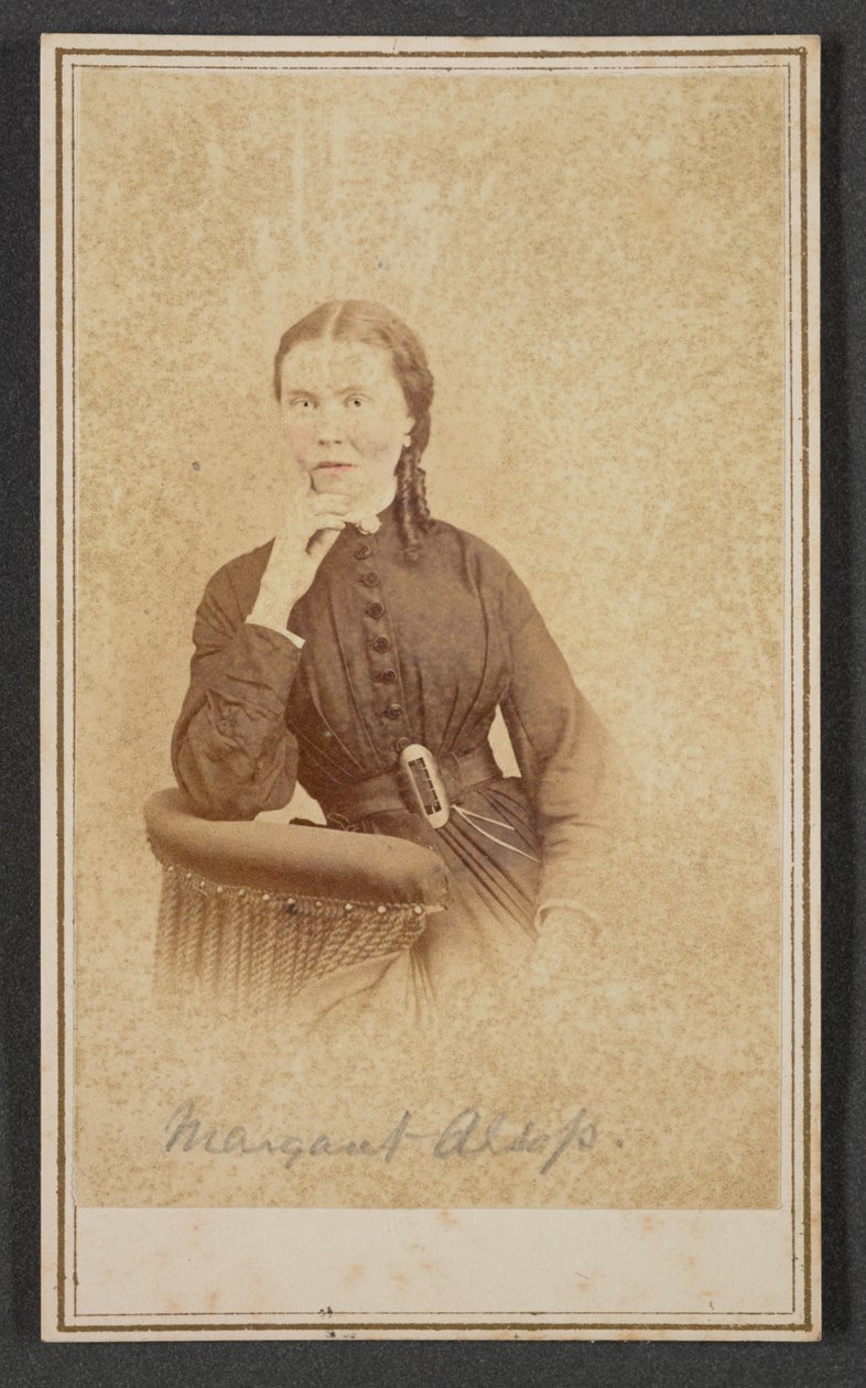 Carte-de-visite portret van Margaret Alsop door Alexander Gardner