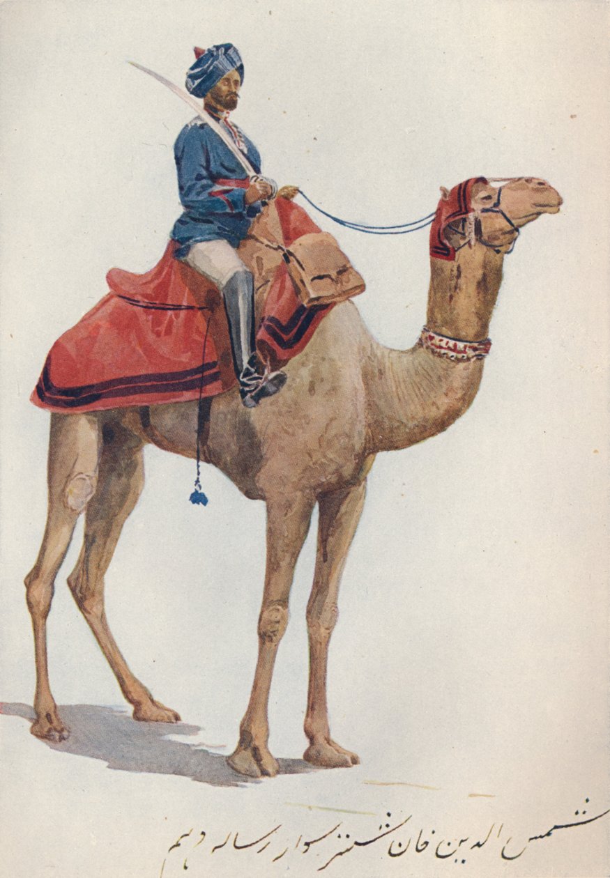 Een kameel-sowar van de 10e Bengal Lancers, ca. 1880 door Alexander Henry Hallam Murray