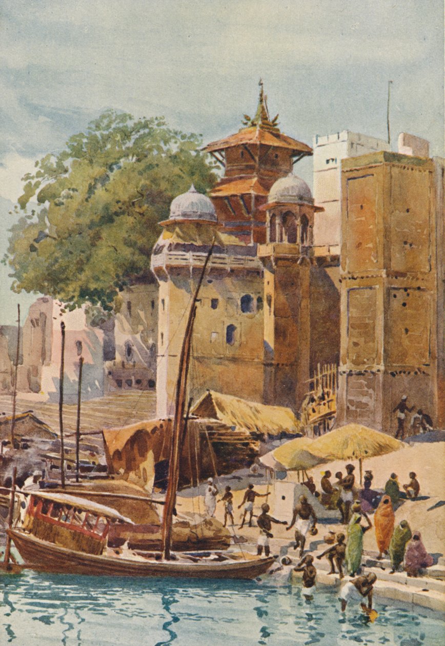 De badghats, Benares door Alexander Henry Hallam Murray