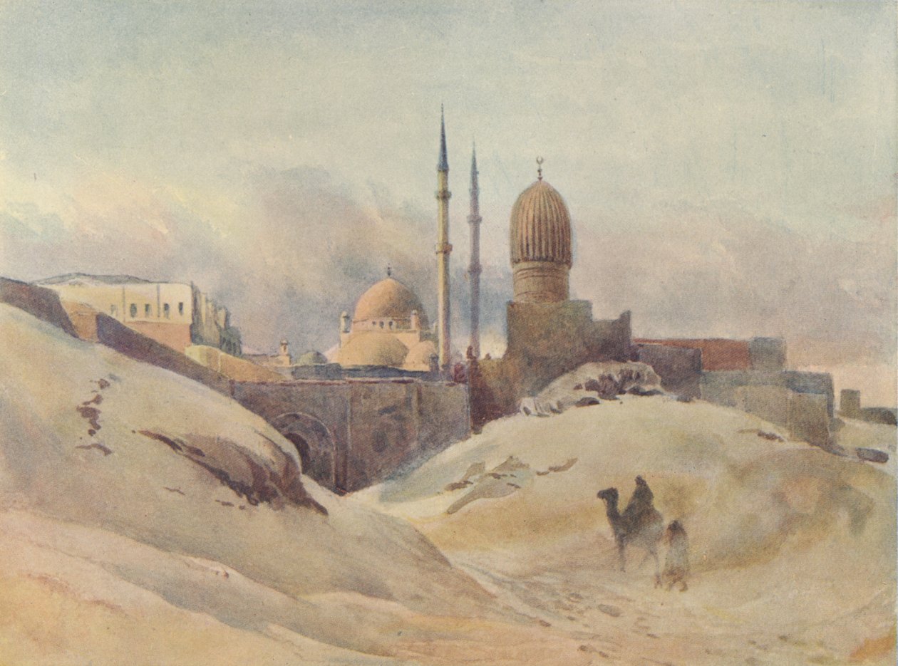 De Citadel, Caïro, in een zandstorm, ca. 1880 door Alexander Henry Hallam Murray