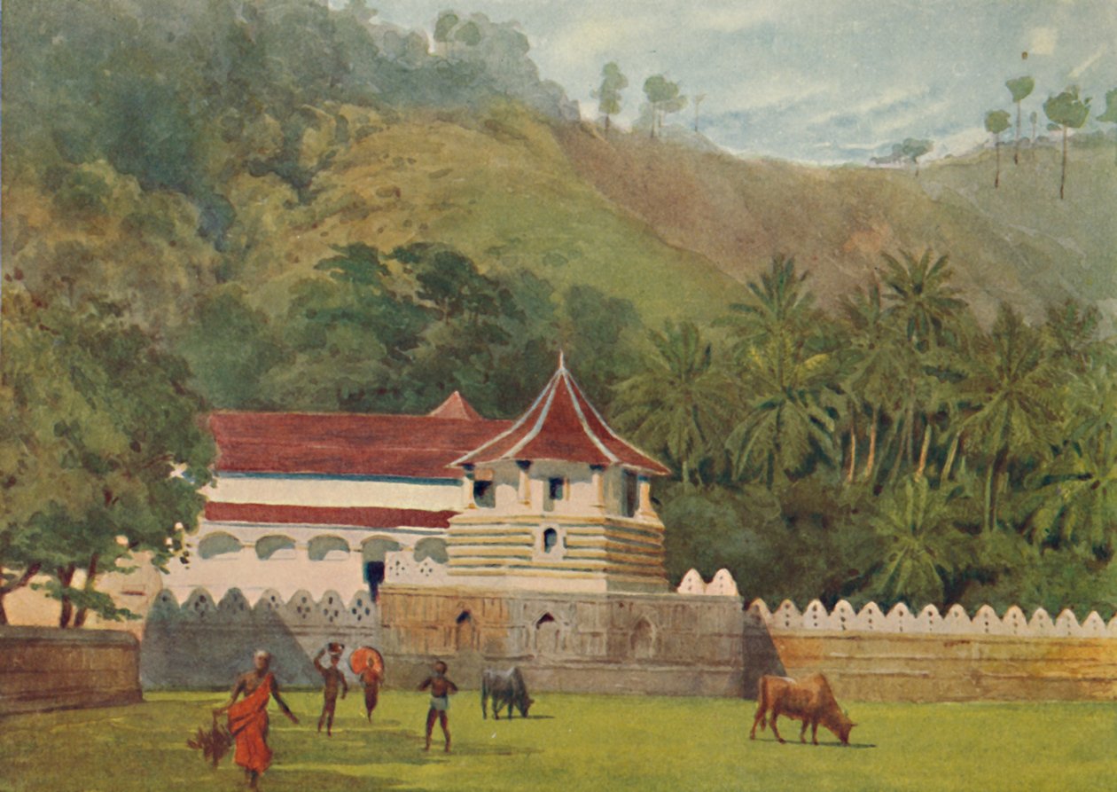De Tempel van de Tand, Kandy - Exterieur door Alexander Henry Hallam Murray