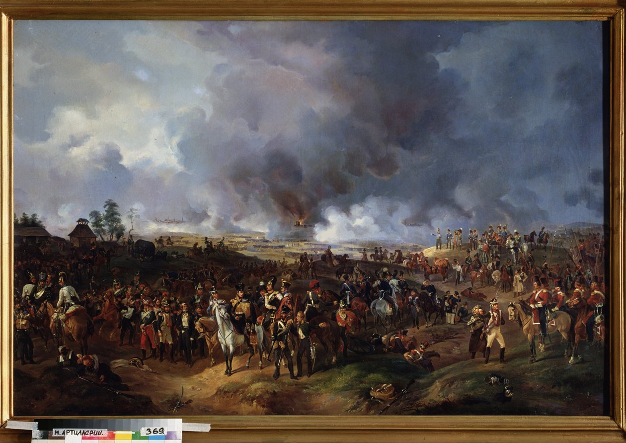 De Slag der Naties bij Leipzig (Duitsland), oktober 1813 door Alexander Ivanovich Sauerweid