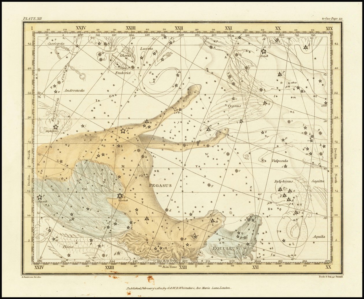 1822 - Alexander Jamieson - Pegasus en Equuleus door Alexander Jamieson