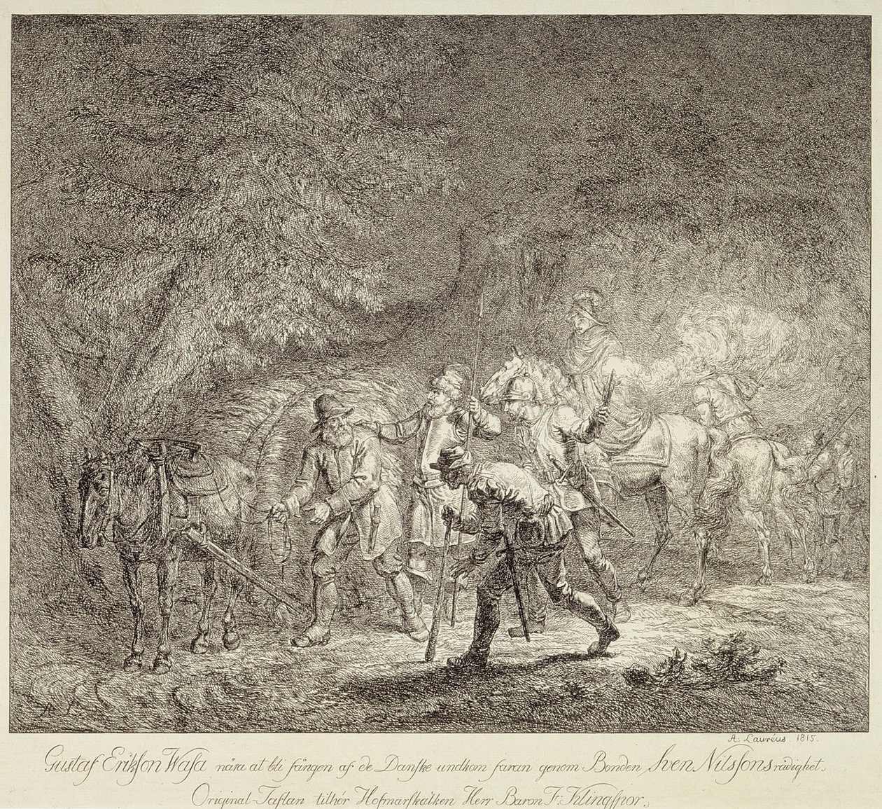 Gustav Vaasa in een strolading door Alexander Lauréus