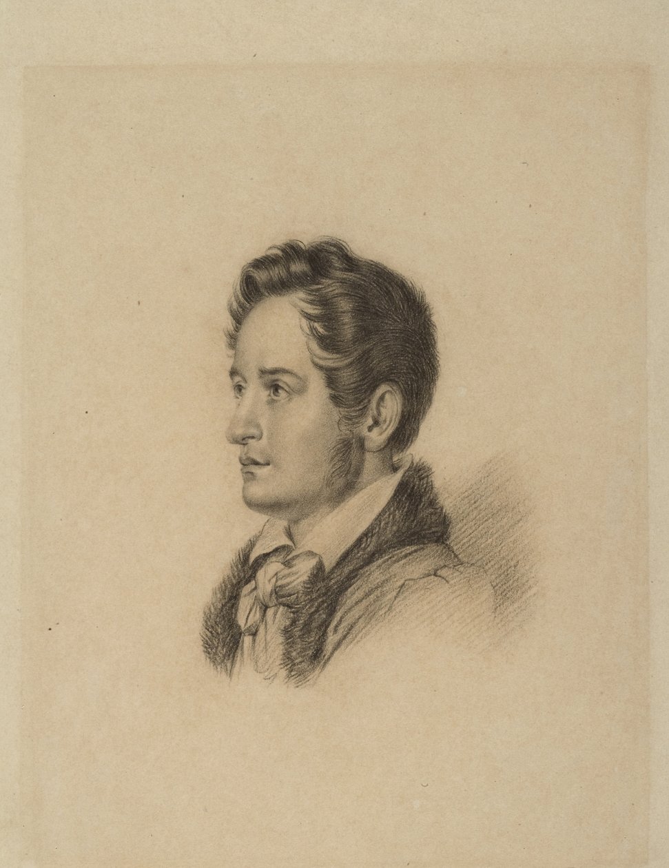 Portret van de auteur Alexander Herzen 1812-1870, ca 1836 door Alexander Lavrentievich Vitberg
