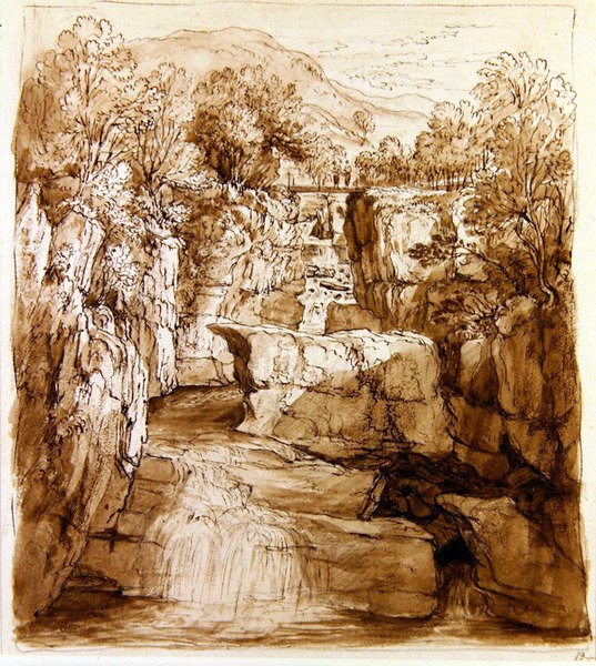 De Bracklinn-watervallen, Perthshire door Alexander Nasmyth