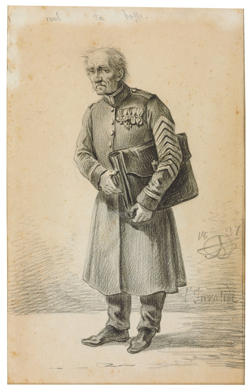 Een veteraan van het keizerlijke Russische leger, 1837 door Alexander Orlowski