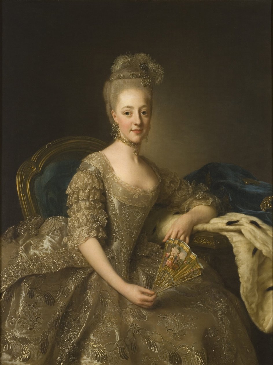 Hedvig Elisabet Charlotta (1759-1818), prinses van Zweden, hertogin van Södermanland, later koningin van Zweden en Noorwegen door Alexander Roslin