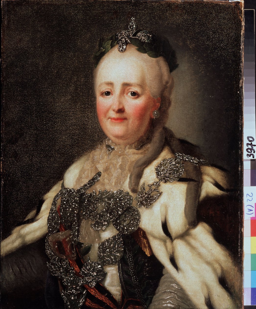""Portret van Catharina II (1729-1796), keizerin van Rusland"" door Alexander Roslin