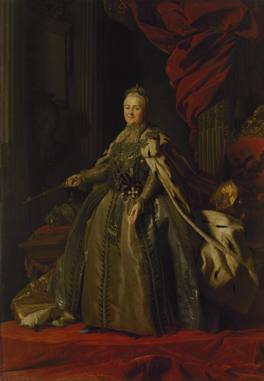 Portret van Catharina II, 1776-77 door Alexander Roslin