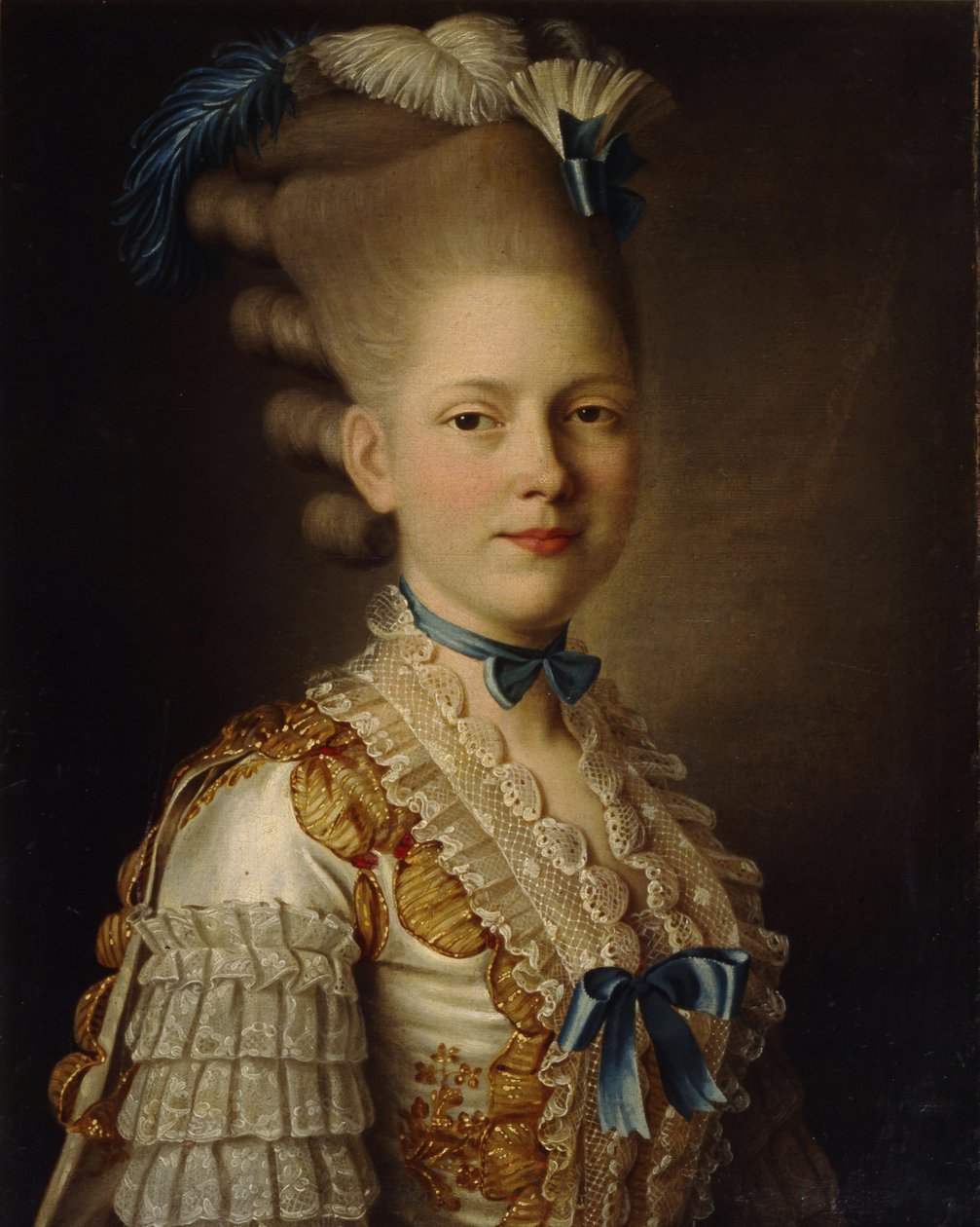 Portret van Gravin Kh. Obolenskaya, ca. 1776 door Alexander Roslin