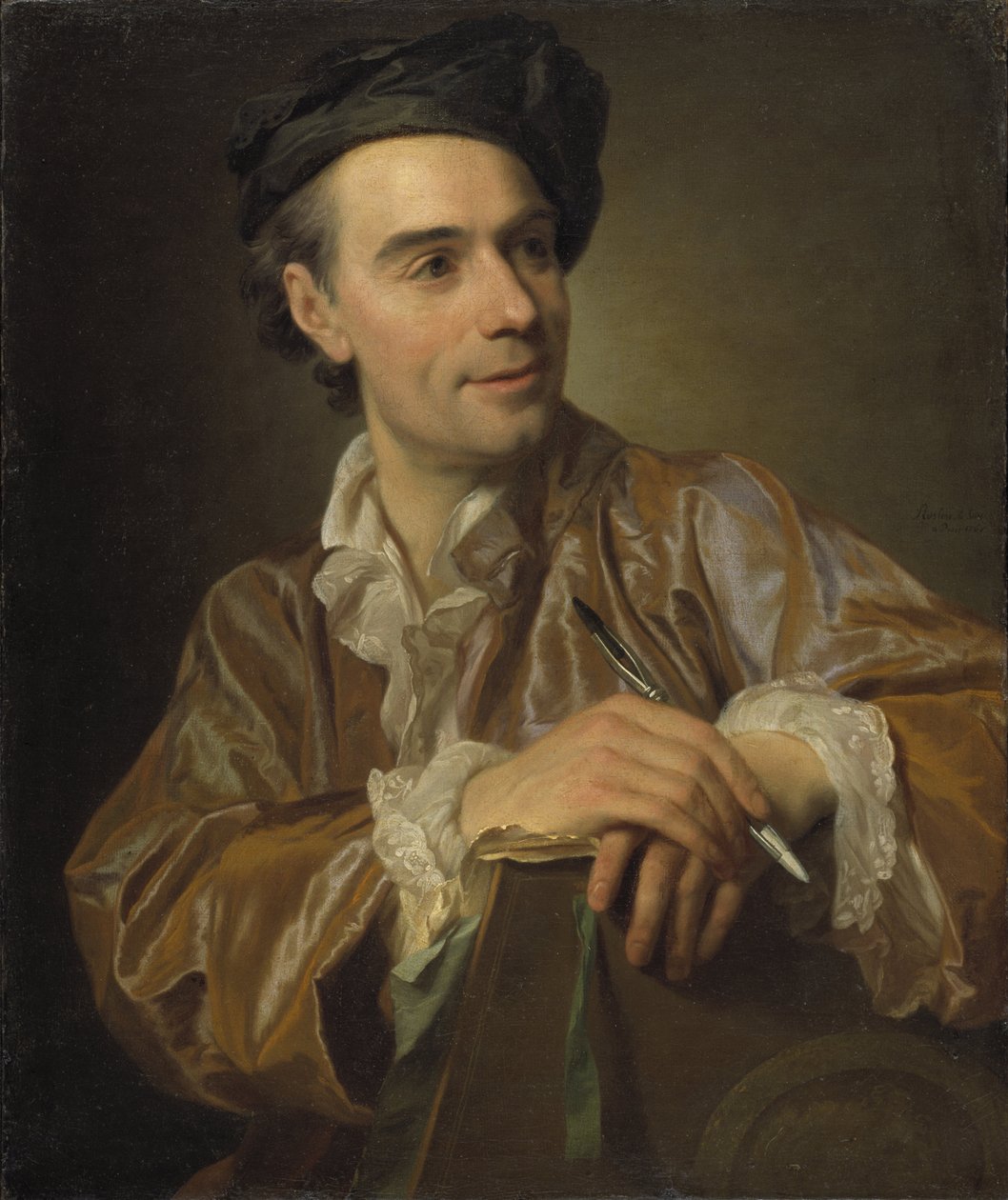 Portret van de schilder Claude Joseph Vernet door Alexander Roslin
