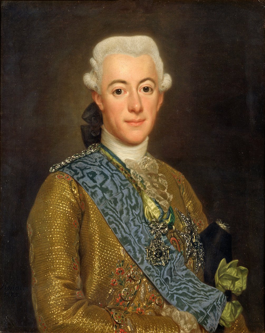 Zweeds: Gustav III Koning Gustav III van Zweden door Alexander Roslin