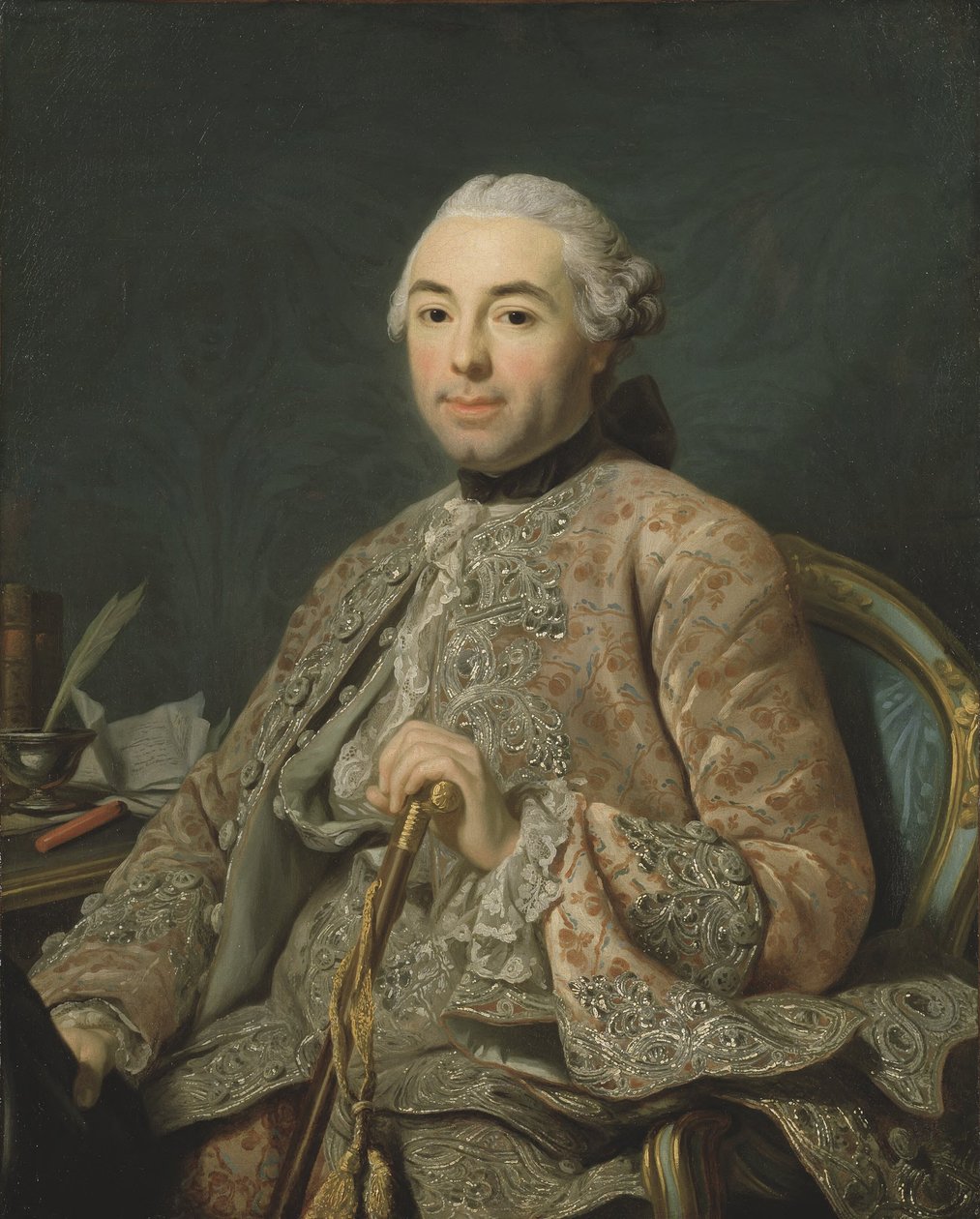 Onbekende man, genaamd baron de Neubourg-Cromière door Alexander Roslin
