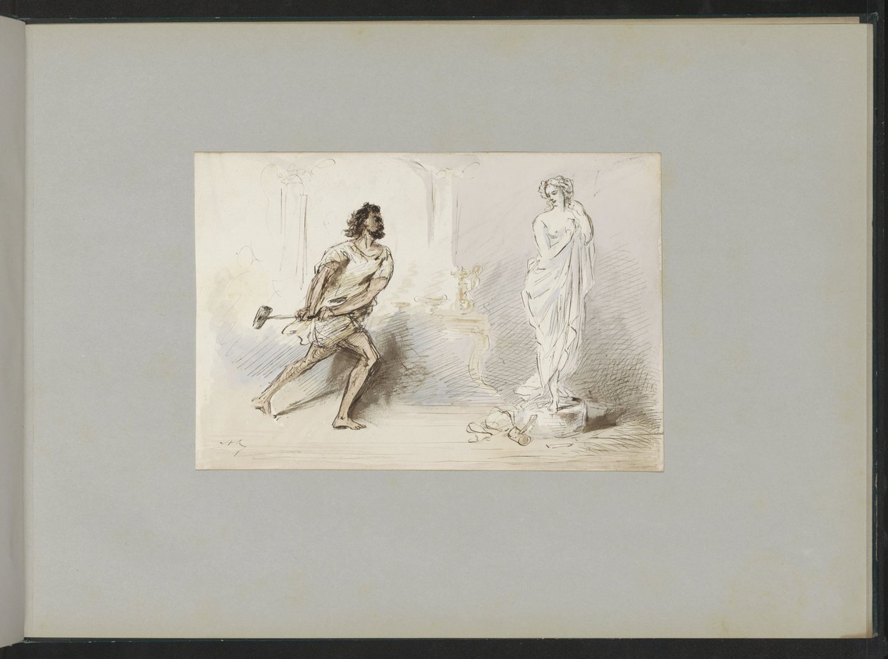 Pygmalion en Galatea door Alexander Ver Huell