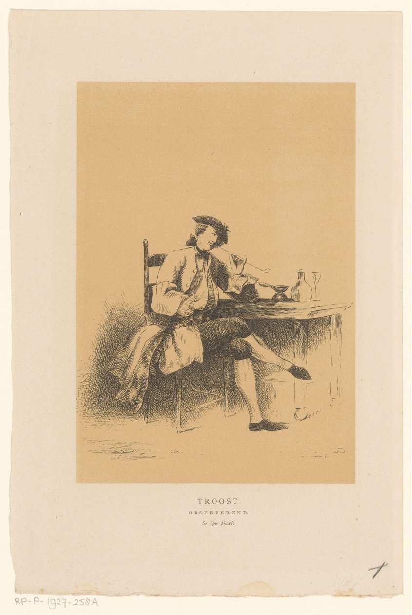 Zelfportret van Cornelis Troost door Alexander Ver Huell