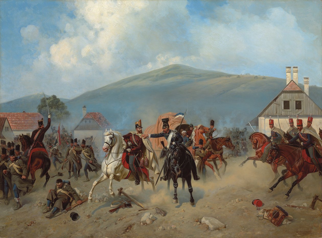 Schermutseling tijdens de Hongaarse Revolutie van 1848-1849, 1881 door Alexander Villevalde