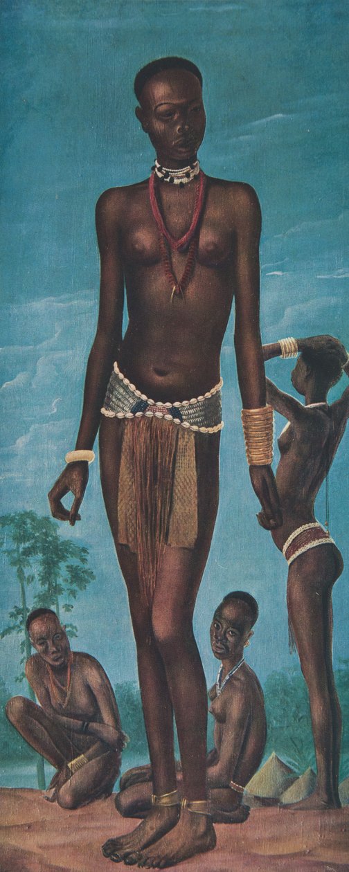 Daboa, jong meisje Sara (Fort Archambault), uit Tekeningen en Schilderijen van Afrika, uitgevoerd tijdens de Citroen Centraal Afrika expeditie, tweede missie Haardt Audouin-Dubreuil, uitgegeven Parijs, 1927 door Alexander Yakovlev