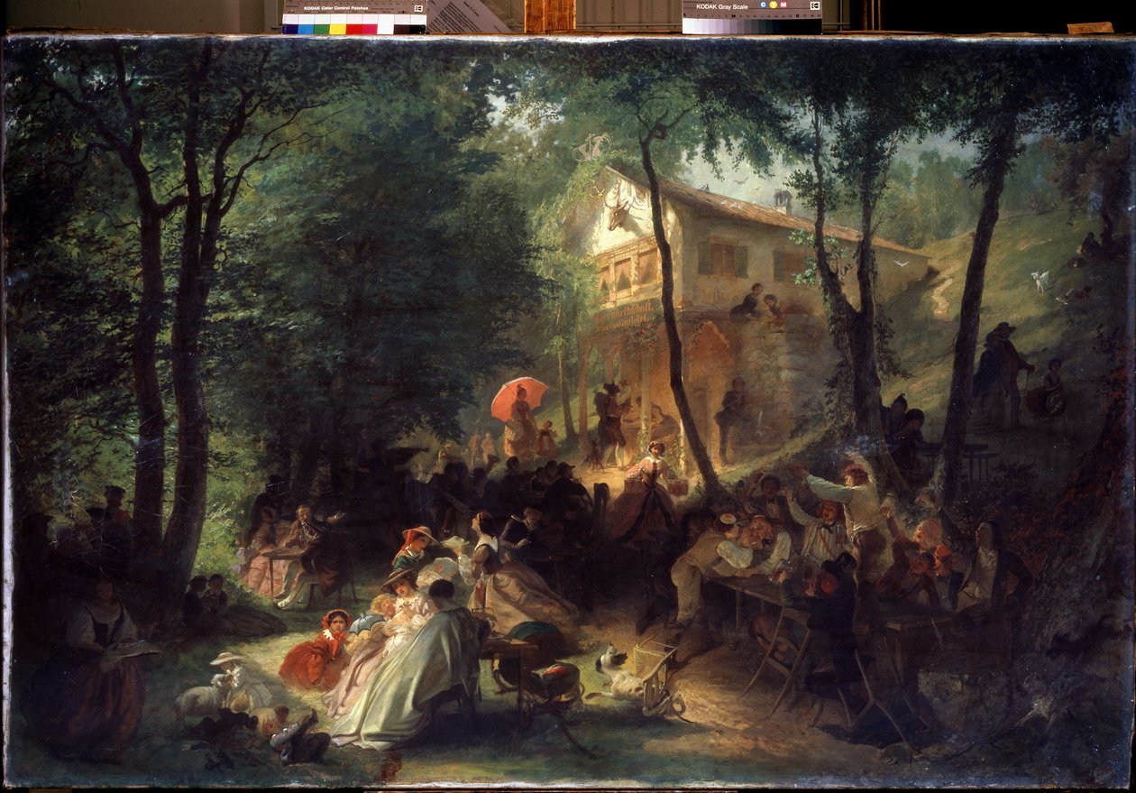 Plattelandsfestival door Alexander Yegorovich Beydeman