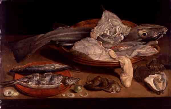 Stilleven met Vis en Oesters door Alexander van Adriaenssen