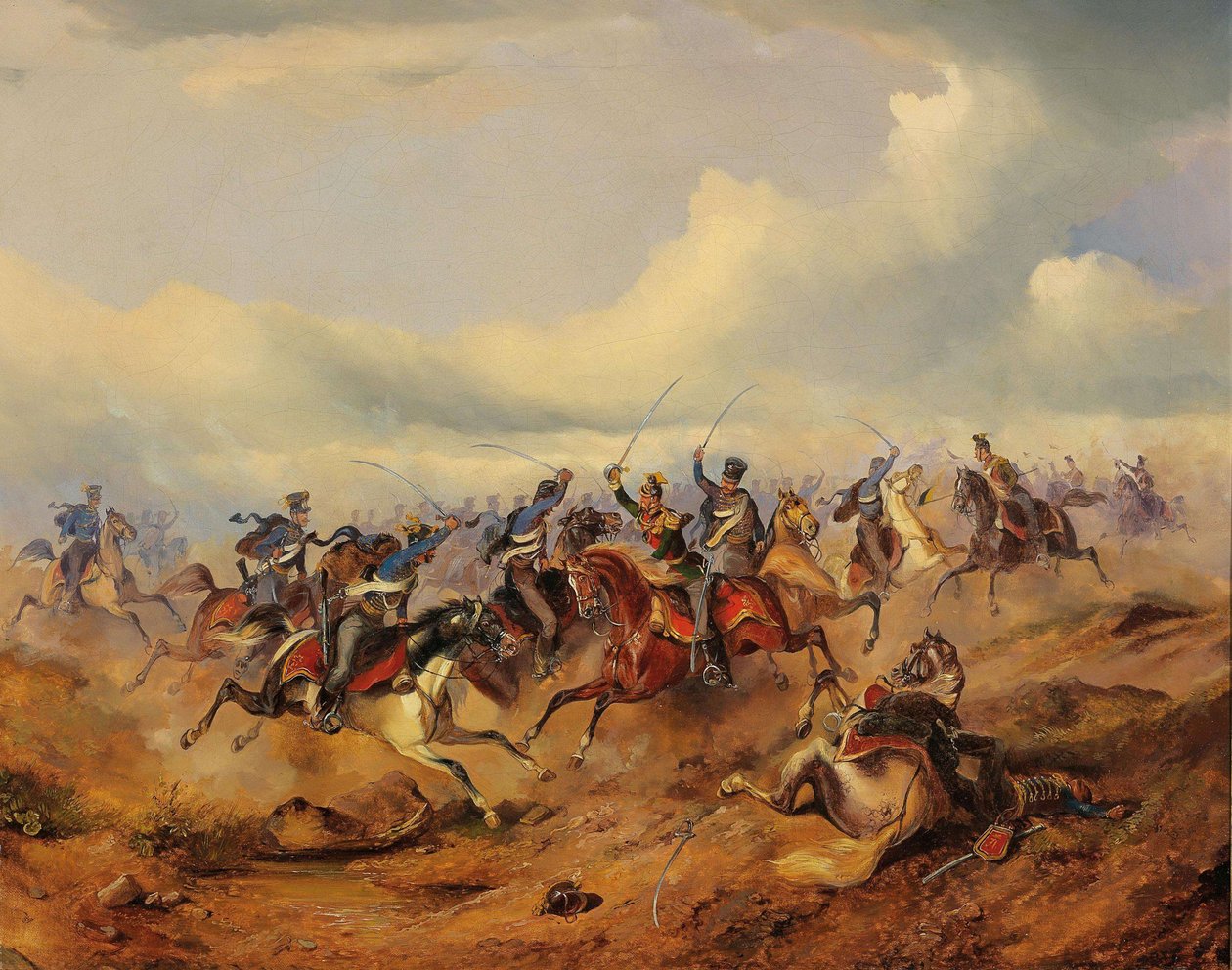 Een scène uit de Hongaarse Revolutie van 1848-1849, ca. 1850 door Alexander von Bensa
