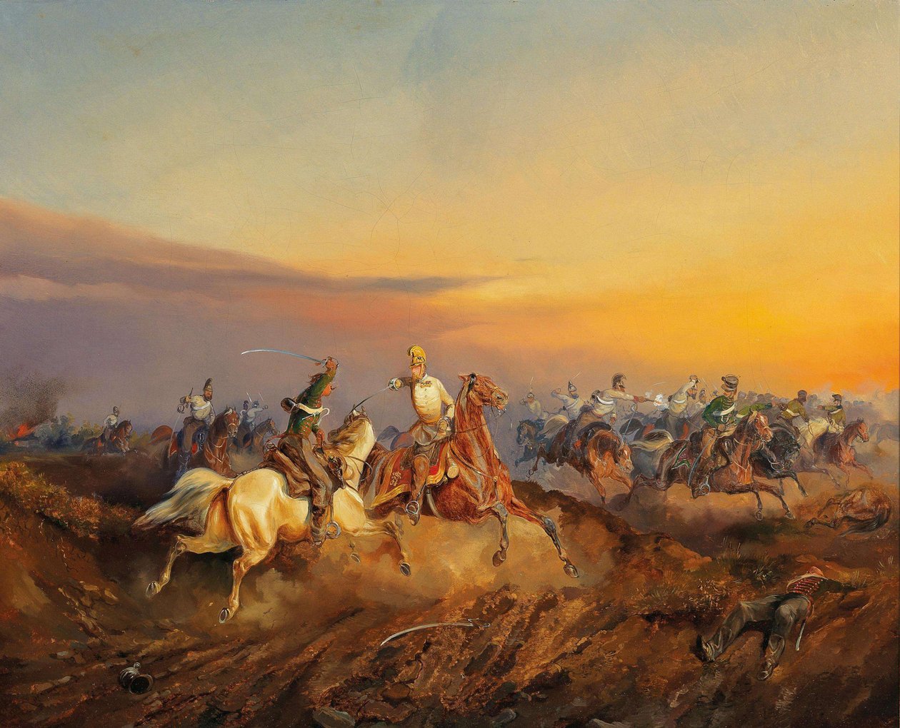 Een scène uit de Hongaarse Revolutie van 1848-1849, ca. 1850 door Alexander von Bensa