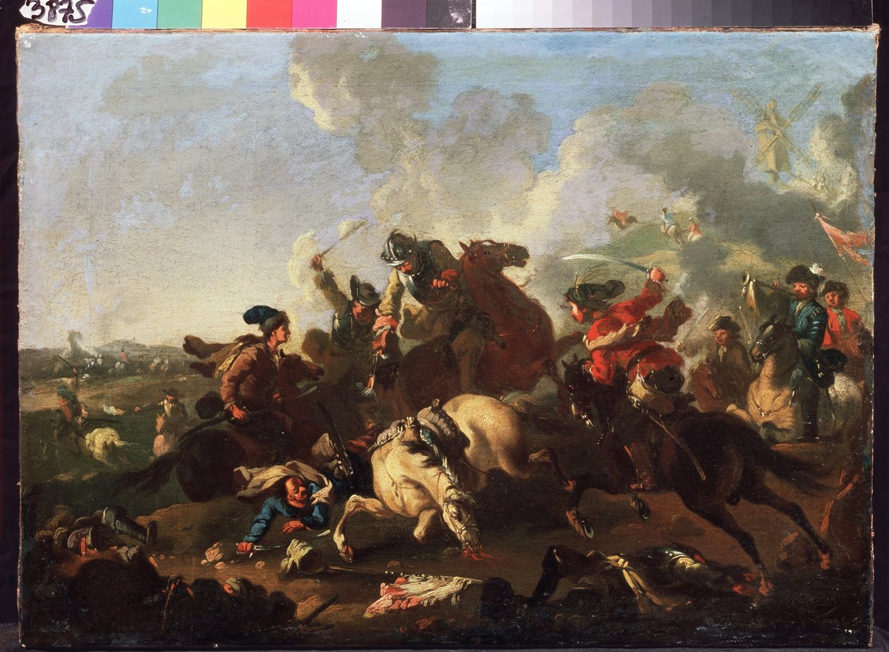 Scène van de Slag bij Poltava door Alexander von Kotzebue