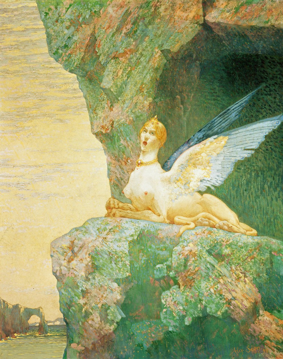 De wanhoop van de sfinx, 1890 door Alexandre Seon