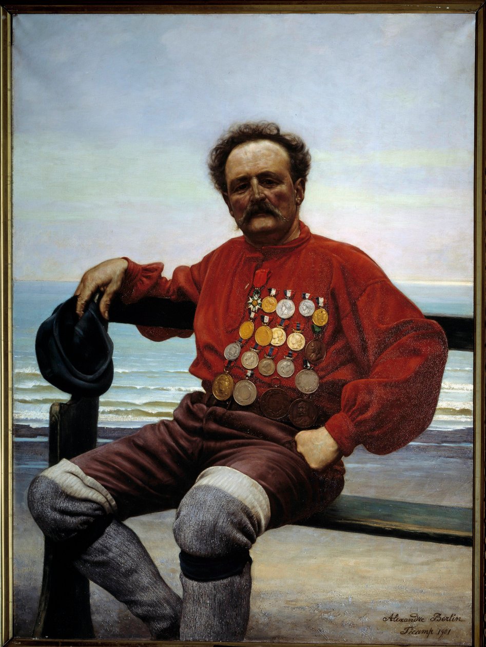 Portret van de redder Onesime Frebourg door Alexandre Bertin