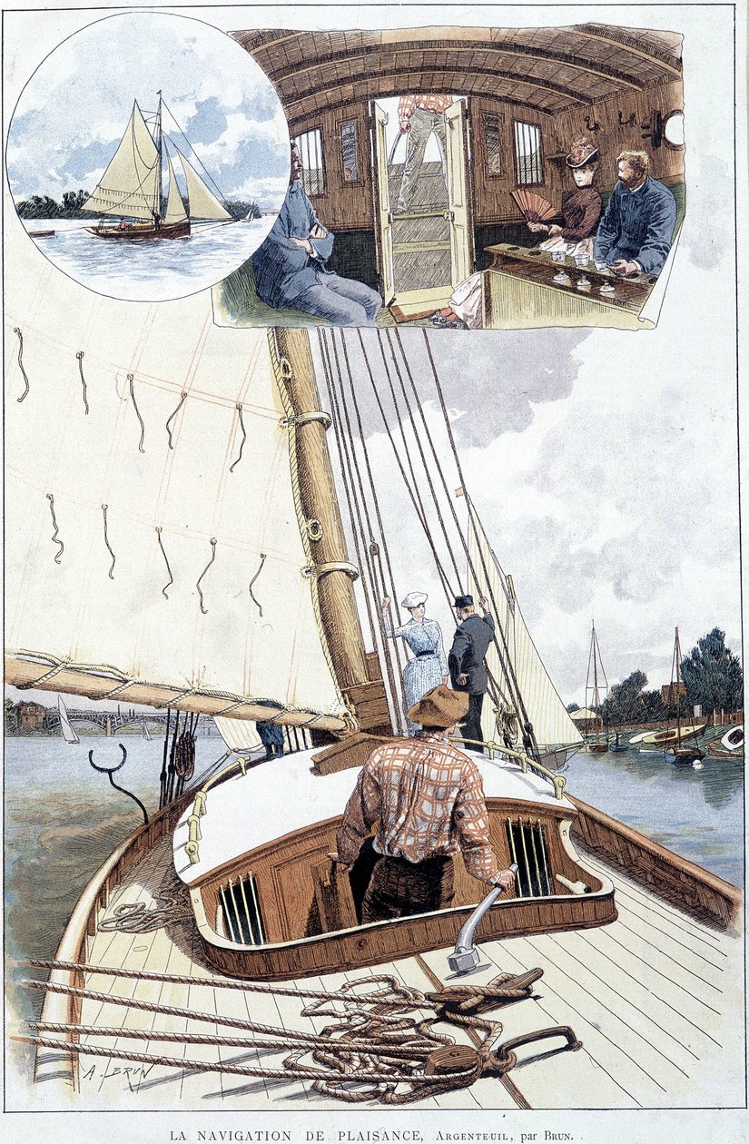 Boottocht in Argenteuil door Alexandre Brun