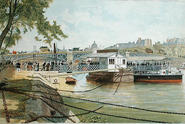 De Ponton bij Suresnes, naast de Pont des Saints Peres door Alexandre Brun