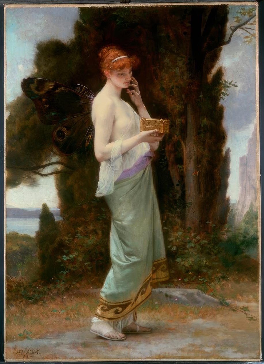 Psyche met de doos van Proserpina door Alexandre Cabanel
