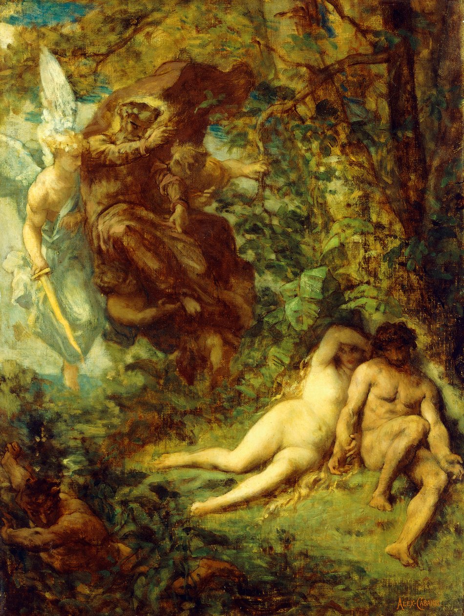 Studie voor Paradis Perdu door Alexandre Cabanel