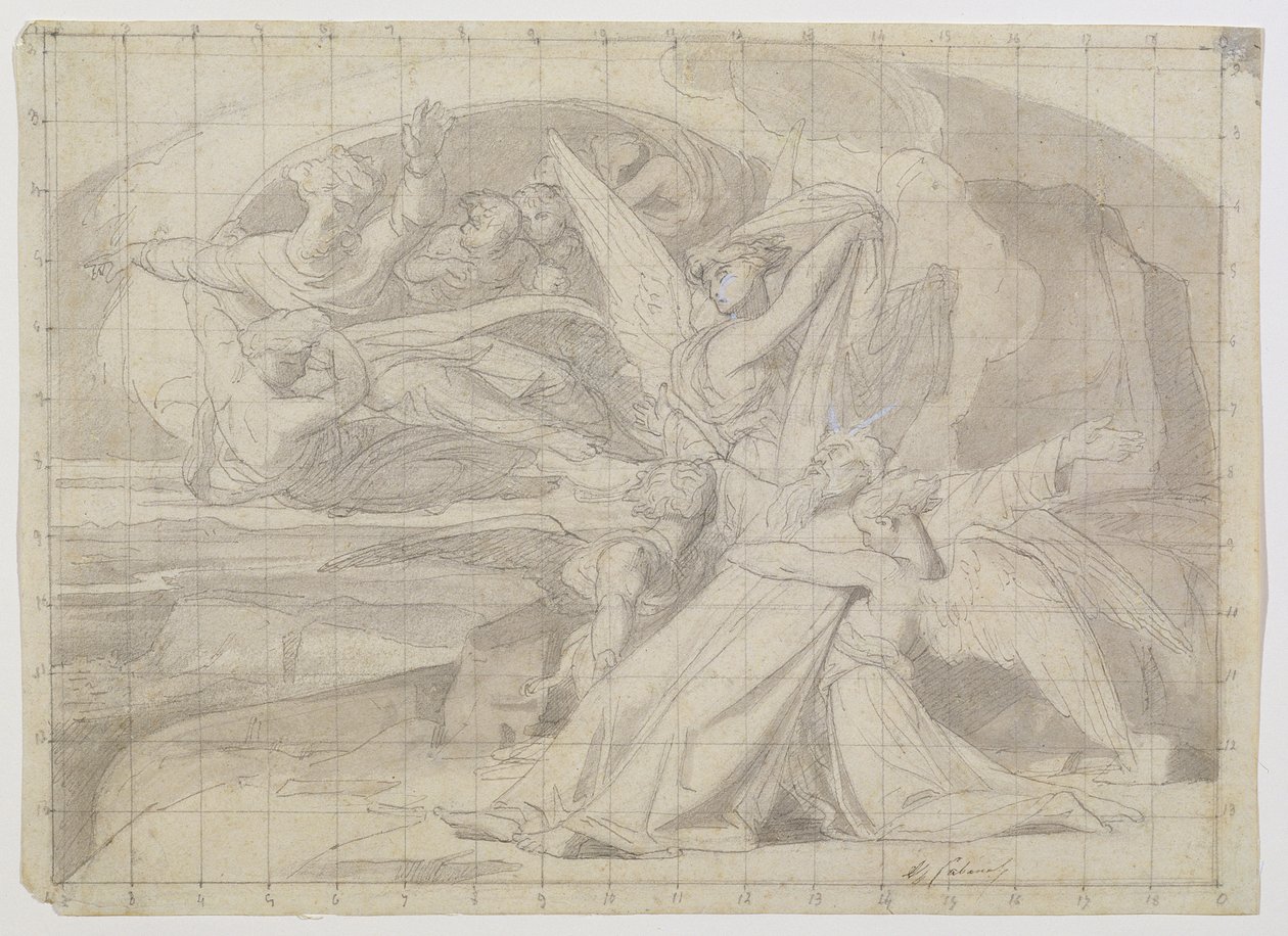Studie voor De Dood van Mozes, 1851 door Alexandre Cabanel