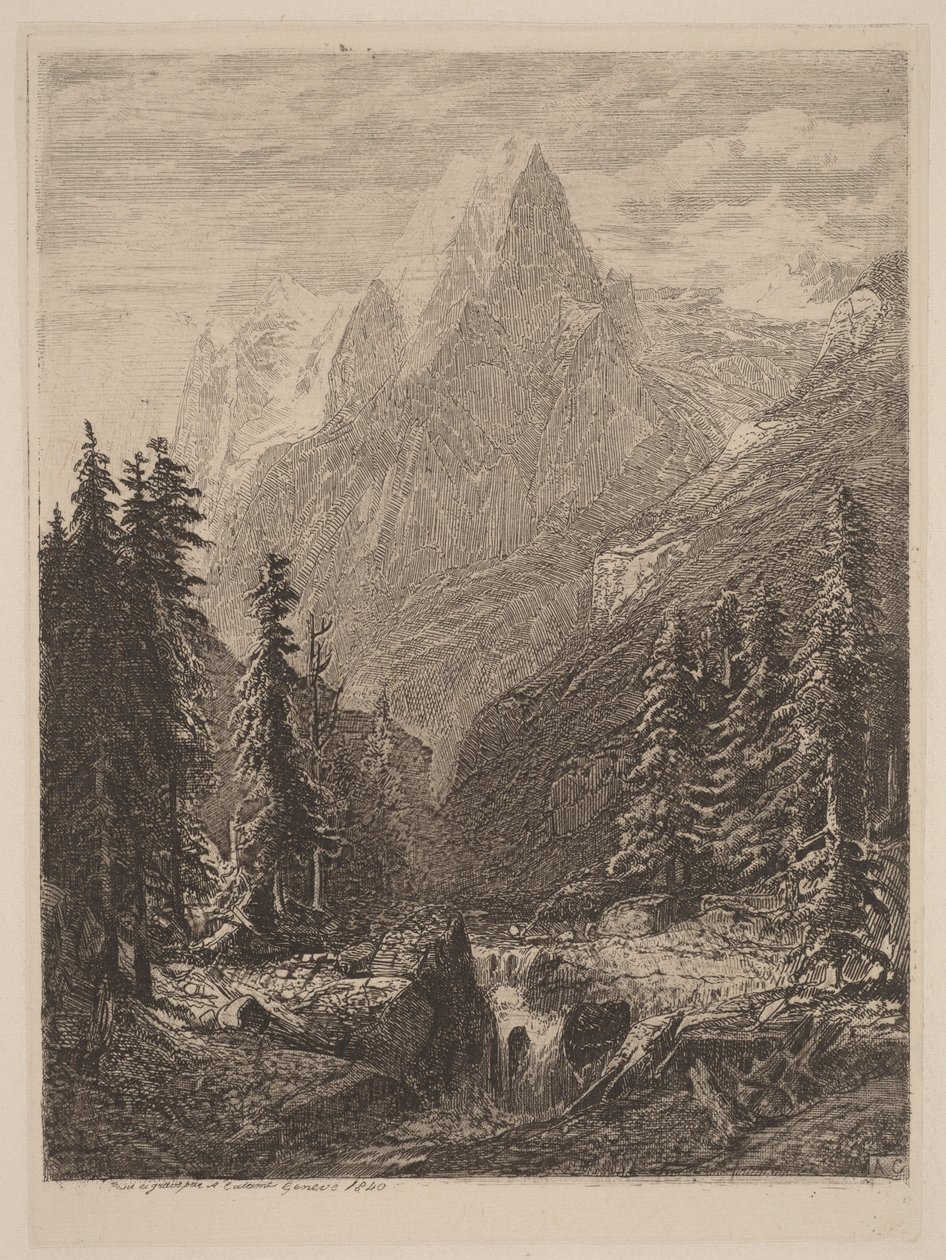 Bergweide door Alexandre Calame