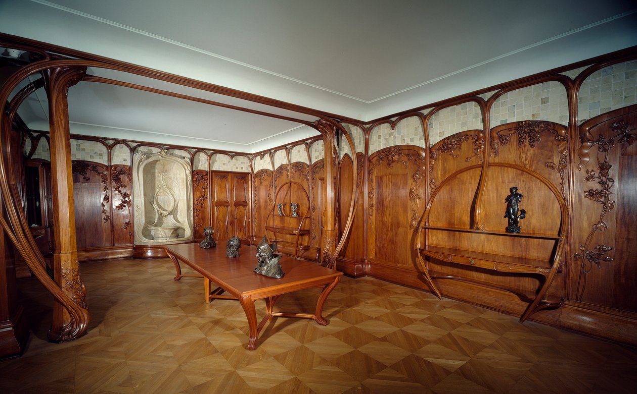 Alexandre Charpentier (1856 - 1909) met de samenwerking van Alexandre Bigot; Eetkamer circa 1901; Parijs, Musée d