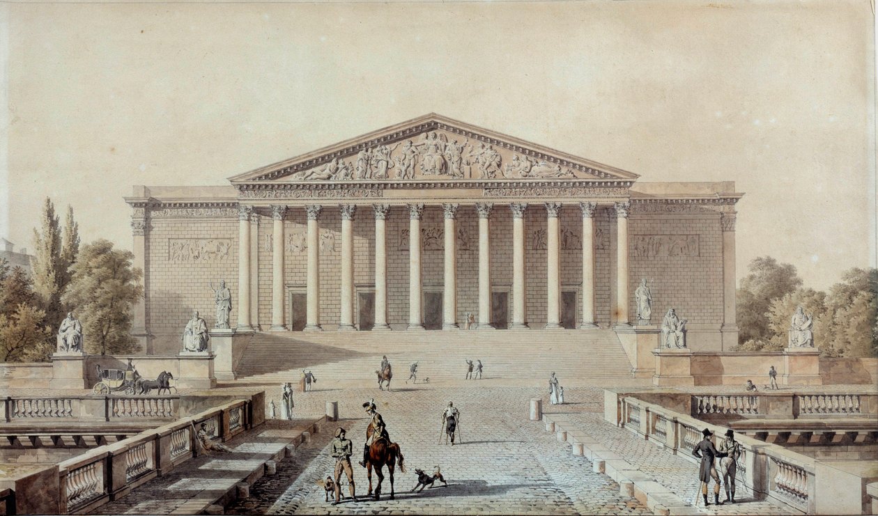 Project voor de Nationale Vergadering of Palais Bourbon door Alexandre Evariste Fragonard