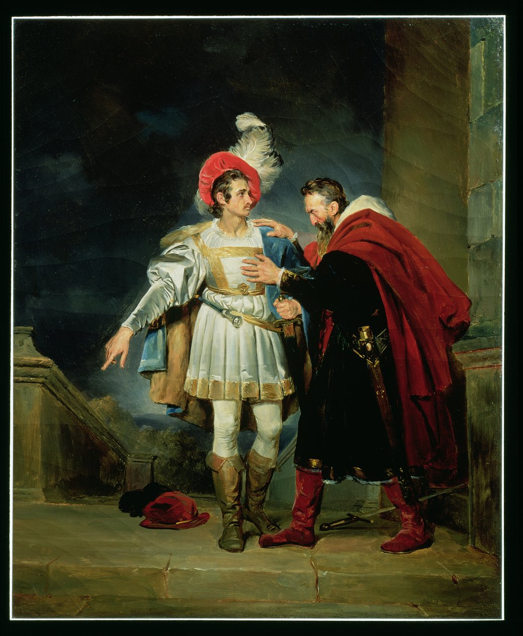 Rodrigo de Vivar, El Cid (c.1043-99) en zijn vader, Don Diego, c.1827 door Alexandre Evariste Fragonard