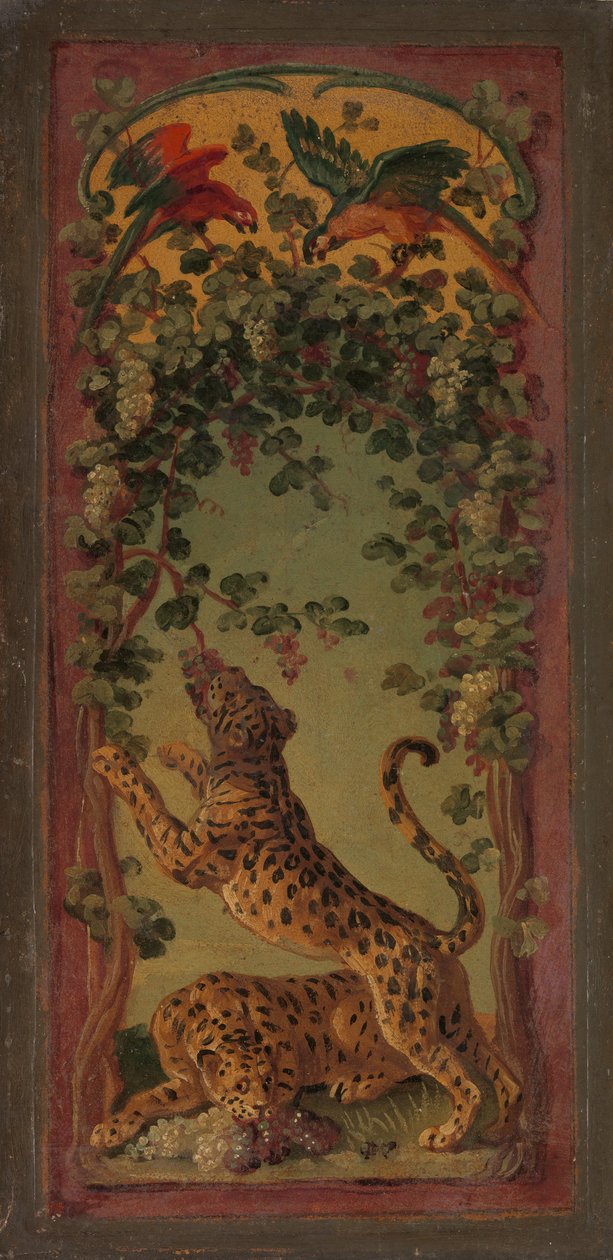 Panters van Bacchus eten druiven, ca. 1719-20 door Alexandre-Francois Desportes