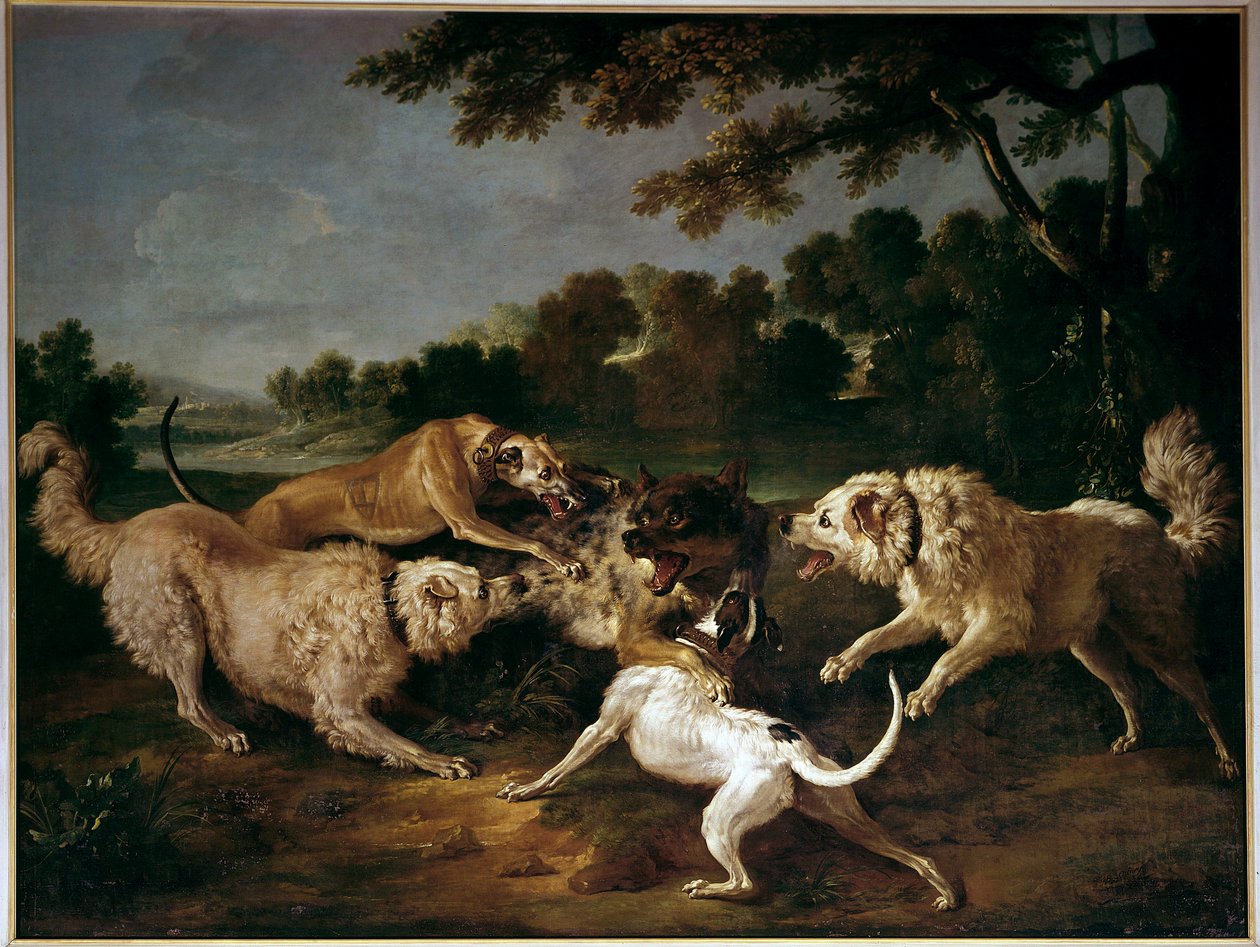 De wolvenjacht door Alexandre Francois Desportes